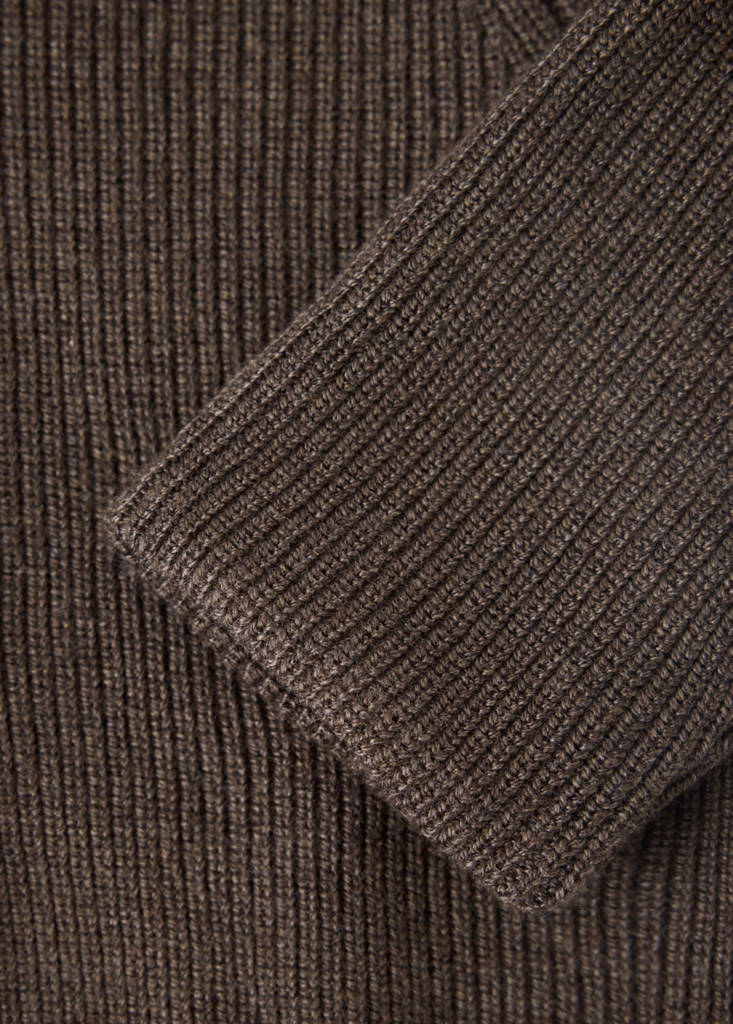 Hooded cardigan — Chocolate
