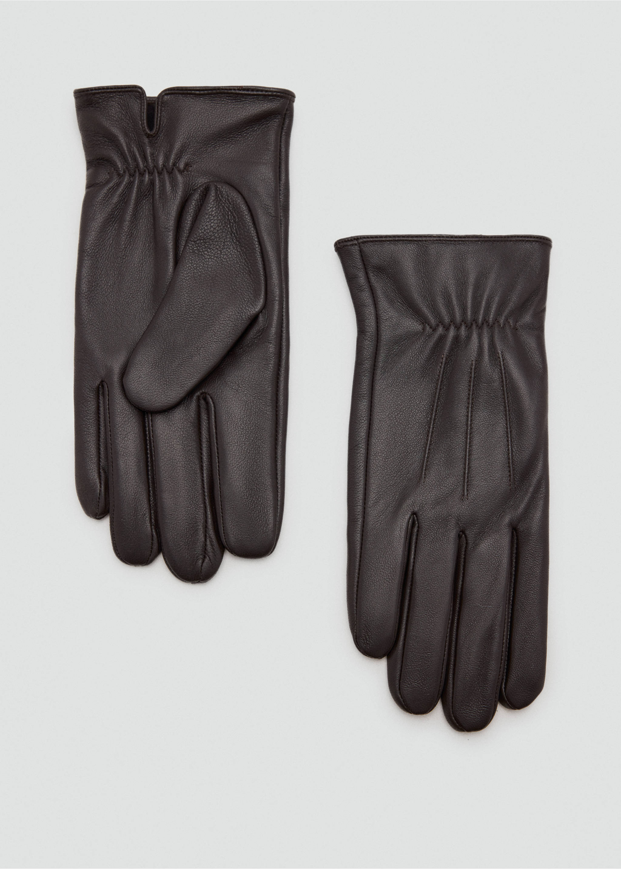 Leather gloves - Article without model, Brown. Ref: 37066327-00.