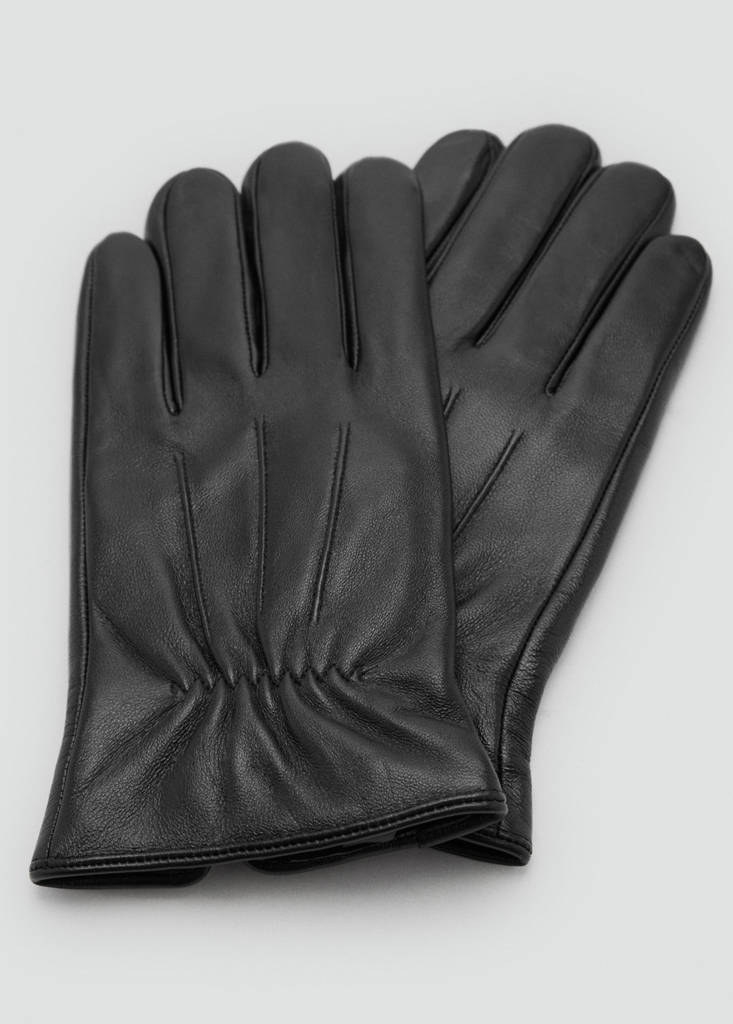 Leather gloves — Black