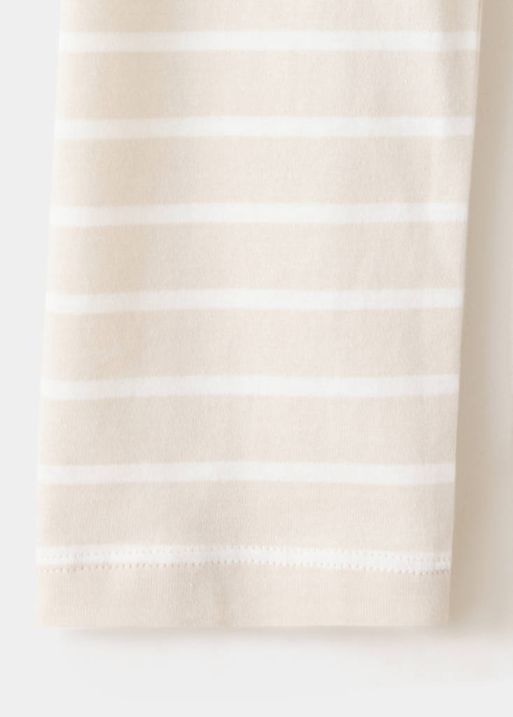 Striped cut-out T-shirt — Sand