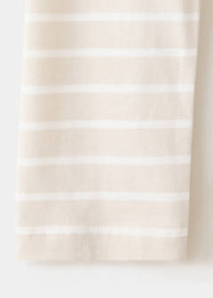 Striped cut-out T-shirt — Sand 4