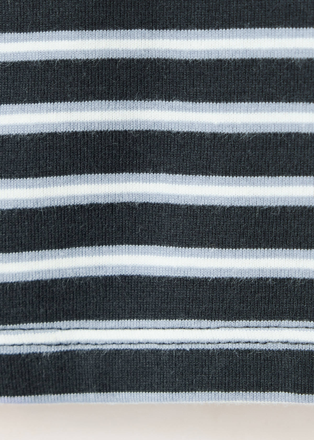 Striped cut-out T-shirt — Navy