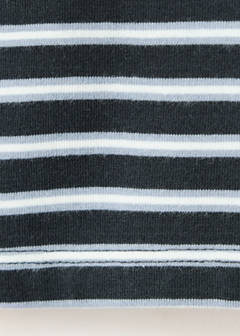 Striped cut-out T-shirt — Navy 7