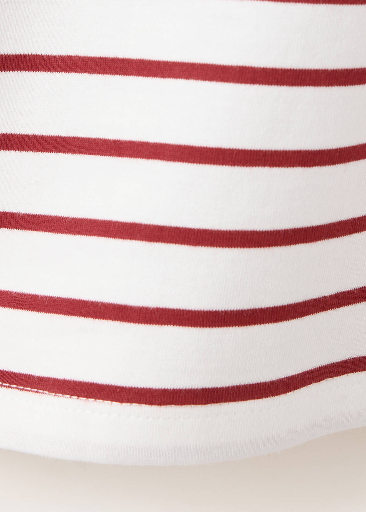 Striped cut-out T-shirt — Red