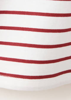 Striped cut-out T-shirt — Red 4