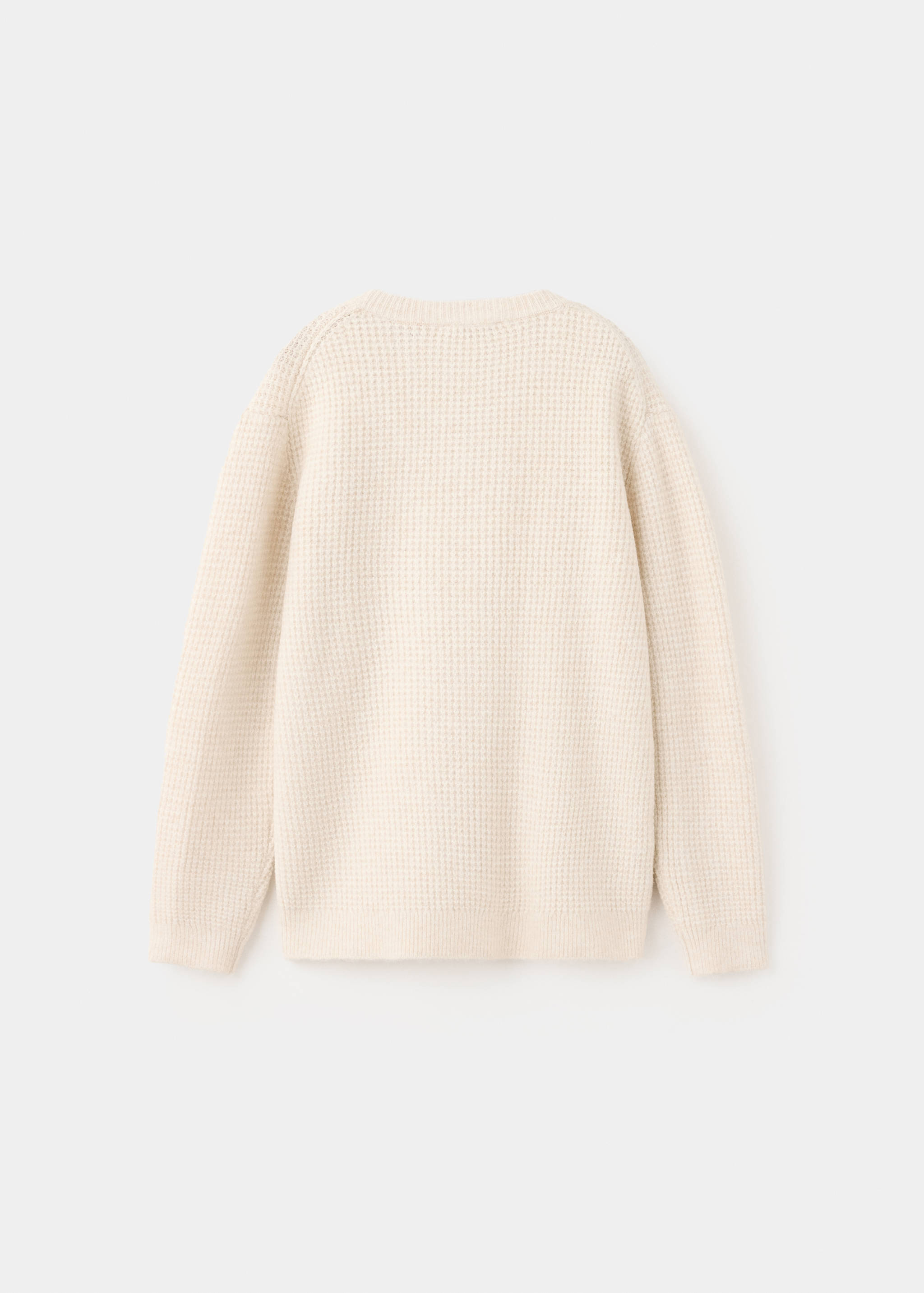 Oversized waffle-knit jumper - Reverse of the article