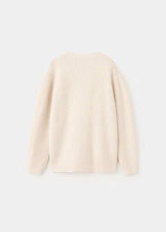 Oversized waffle-knit jumper — Beige 1