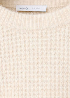 Oversized waffle-knit jumper — Beige 3