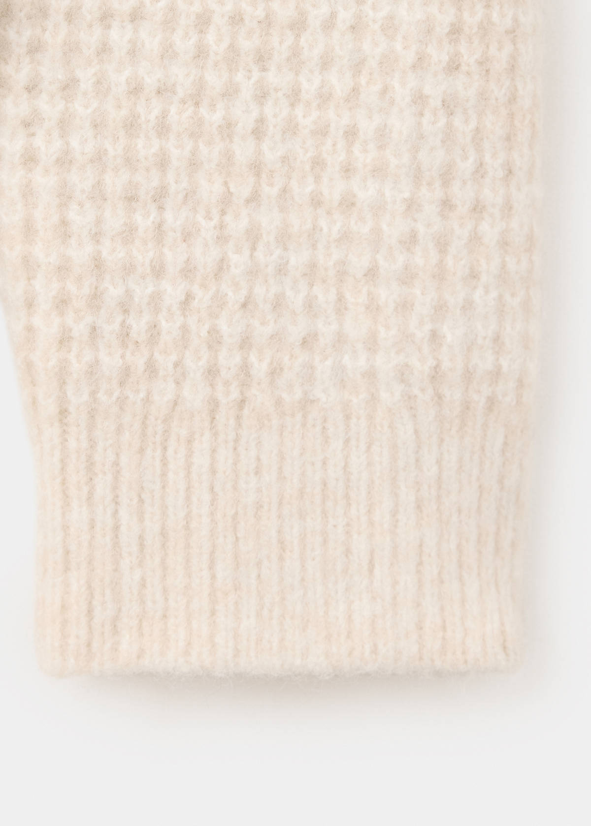 Oversized waffle-knit jumper — Beige