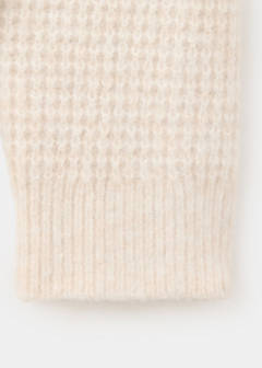 Oversized waffle-knit jumper — Beige 4
