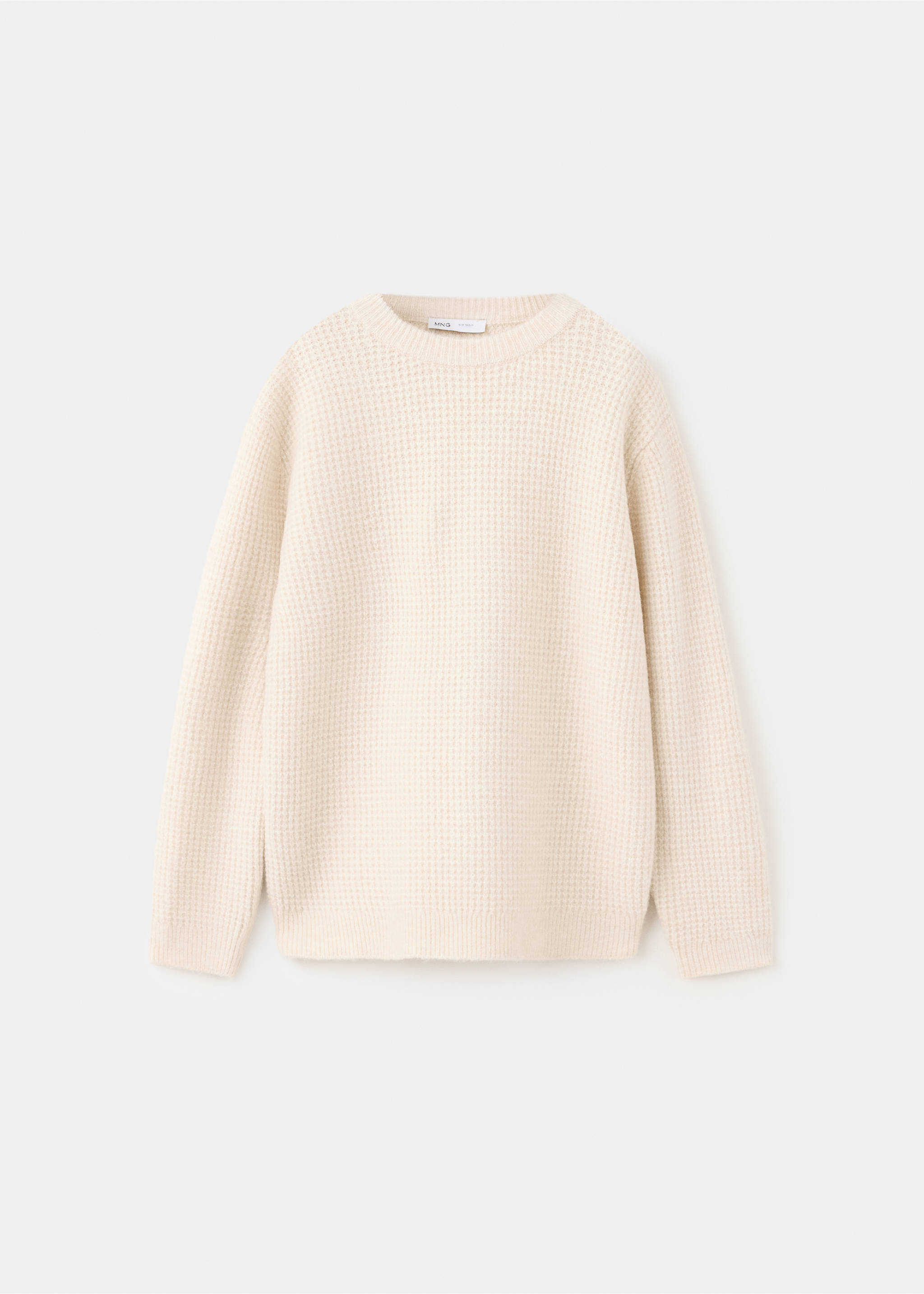 Oversized waffle-knit jumper - Article without model, Beige. Ref: 37066338-00.