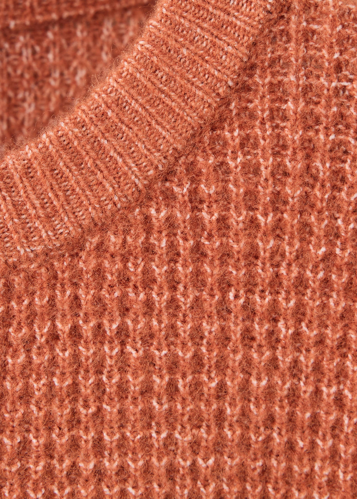 Oversized waffle-knit jumper — Burnt Orange