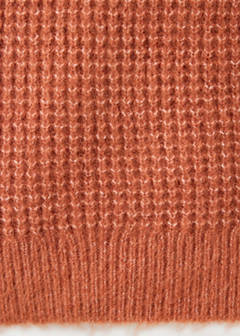 Oversized waffle-knit jumper — Burnt Orange 5