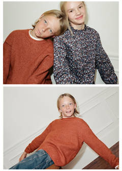 Oversized waffle-knit jumper — Burnt Orange 2