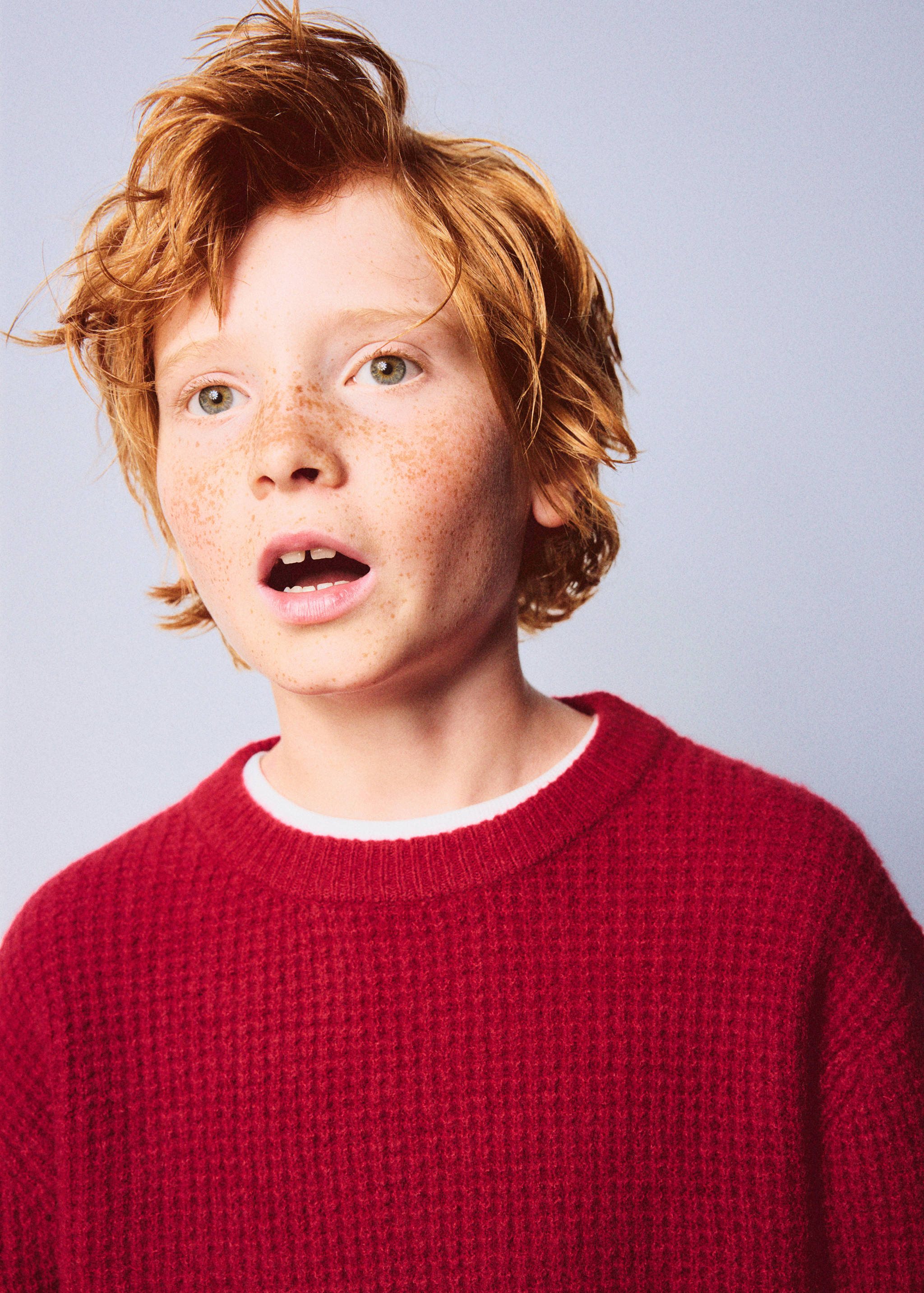 Oversized waffle-knit jumper - Details of the article 1