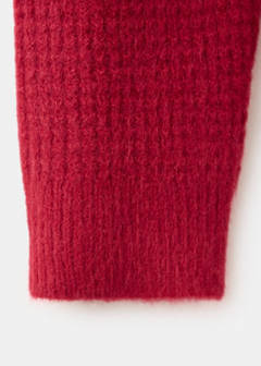 Oversized waffle-knit jumper — Red 6