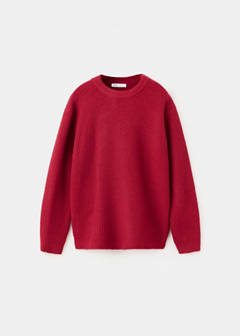 Oversized waffle-knit jumper — Red 2