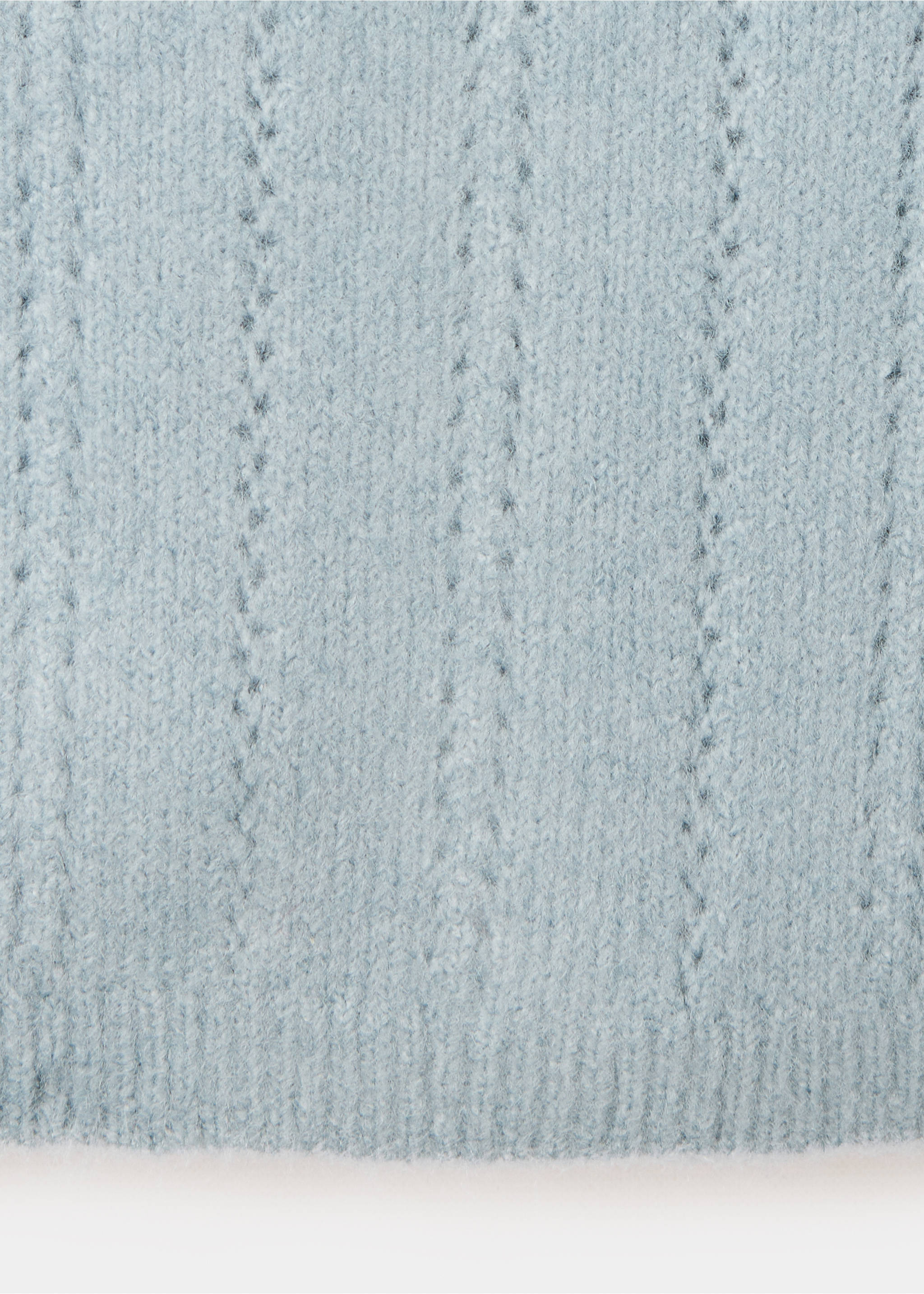 Openwork detail knit cardigan - Details of the article 0, Sky Blue. Ref: 37066339-00.