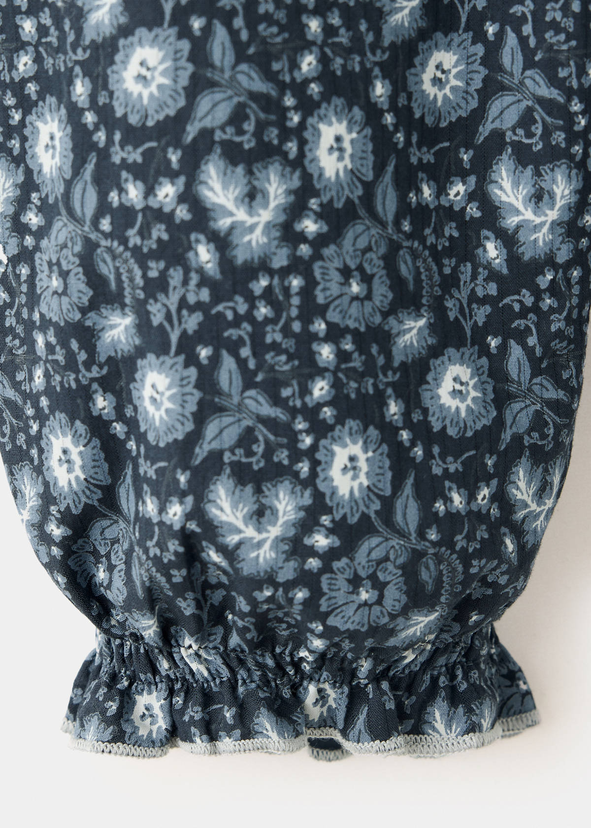 Floral harem trousers — Petrol Blue