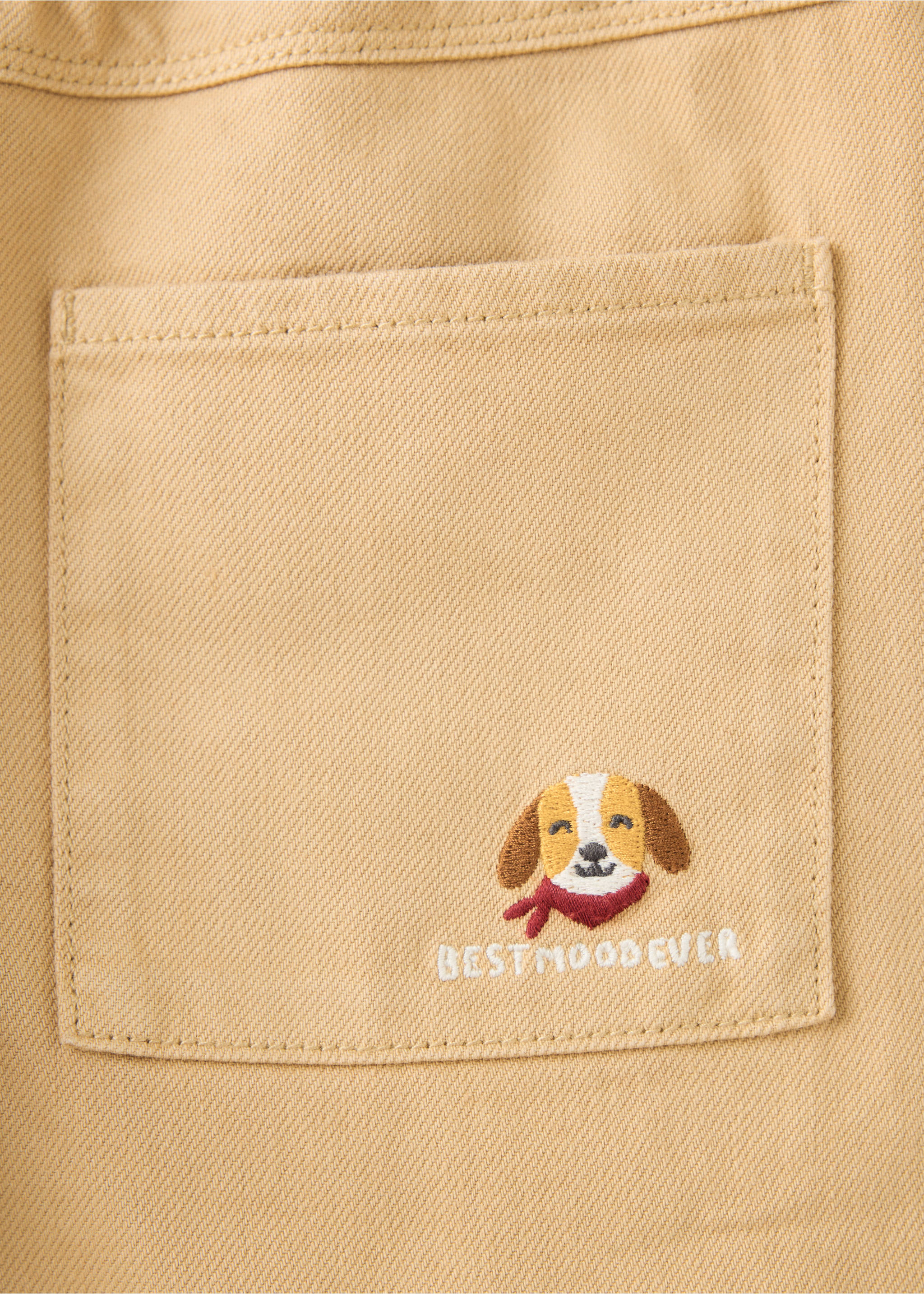 Straight-fit trousers with elastic waist - Details of the article 0, Medium Brown. Ref: 37066342-00.