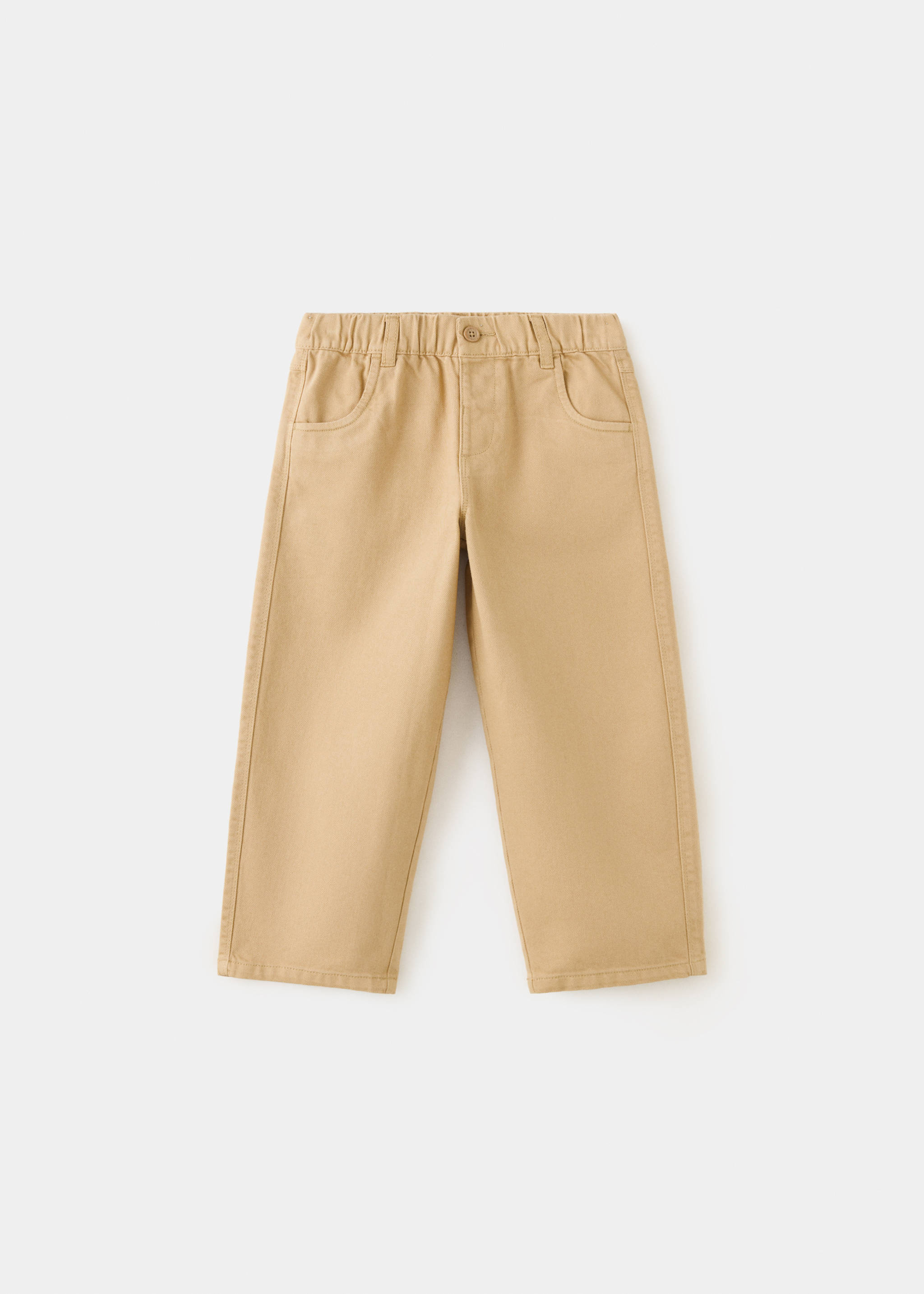 Straight-fit trousers with elastic waist - Article without model