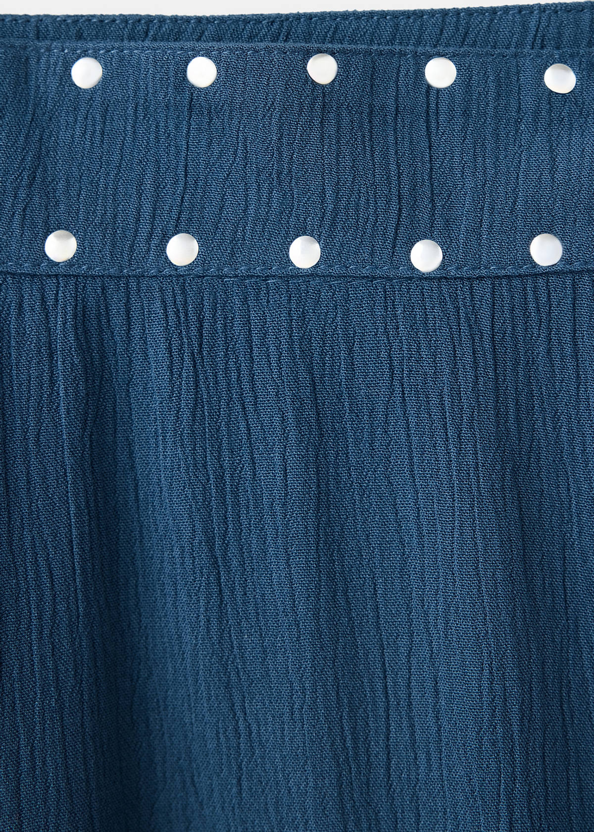 Textured skirt with stud details — Petrol Blue