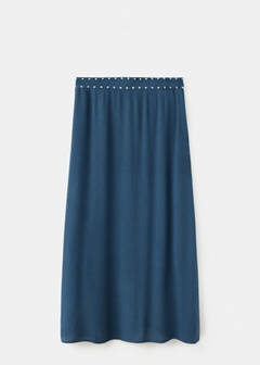Textured skirt with stud details — Petrol Blue 6
