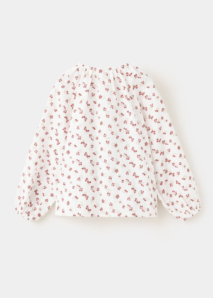 Floral print blouse — Off White