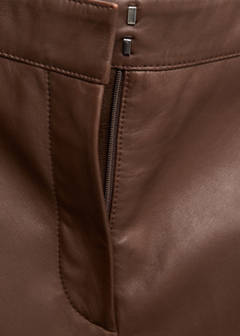 Flared leather trousers — Brown 7