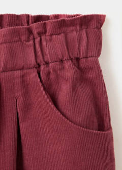 Pleated corduroy trousers — Red 4