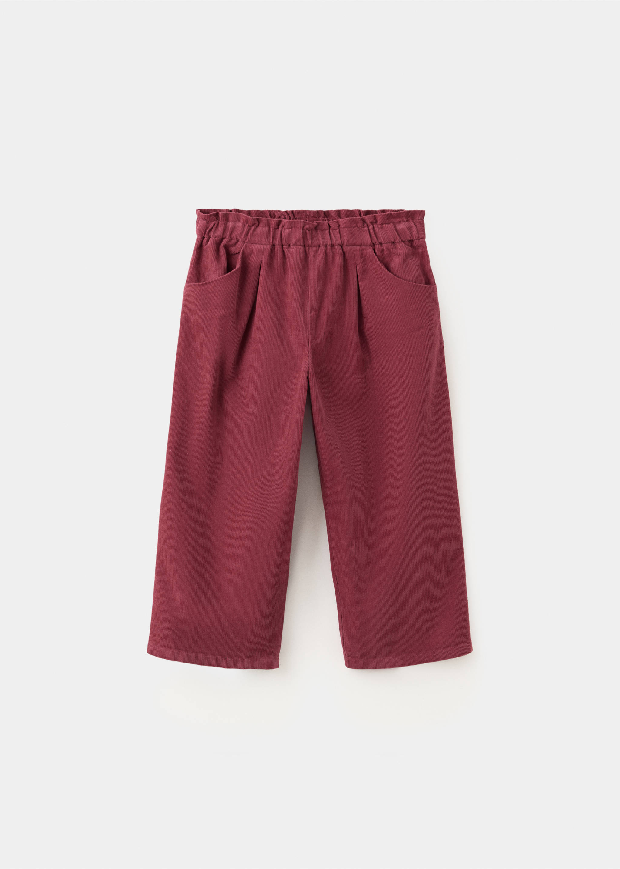 Pleated corduroy trousers - Article without model, Red. Ref: 37066350-00.