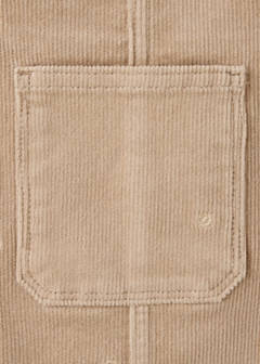 Corduroy dungarees with floral embroidery — Brown 7