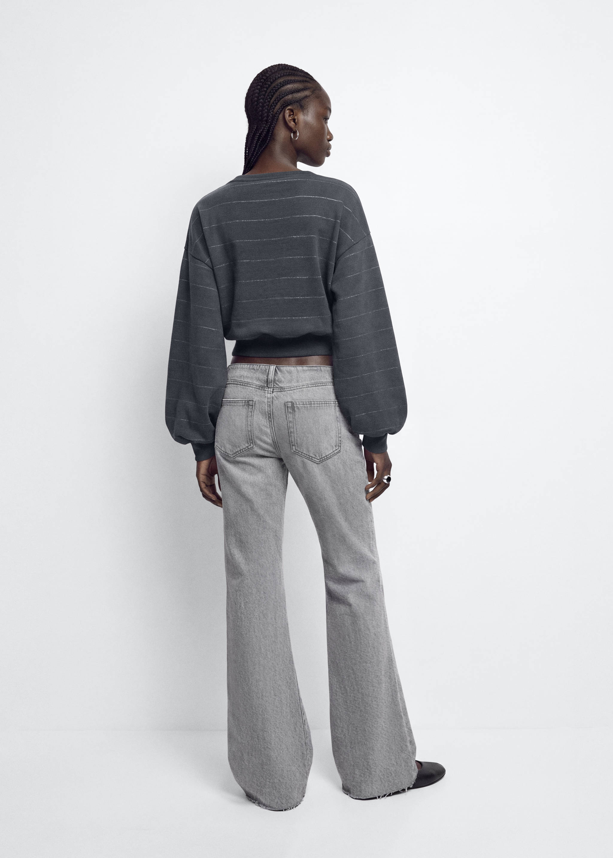 Lurex boat-neck jumper - Reverse of the article