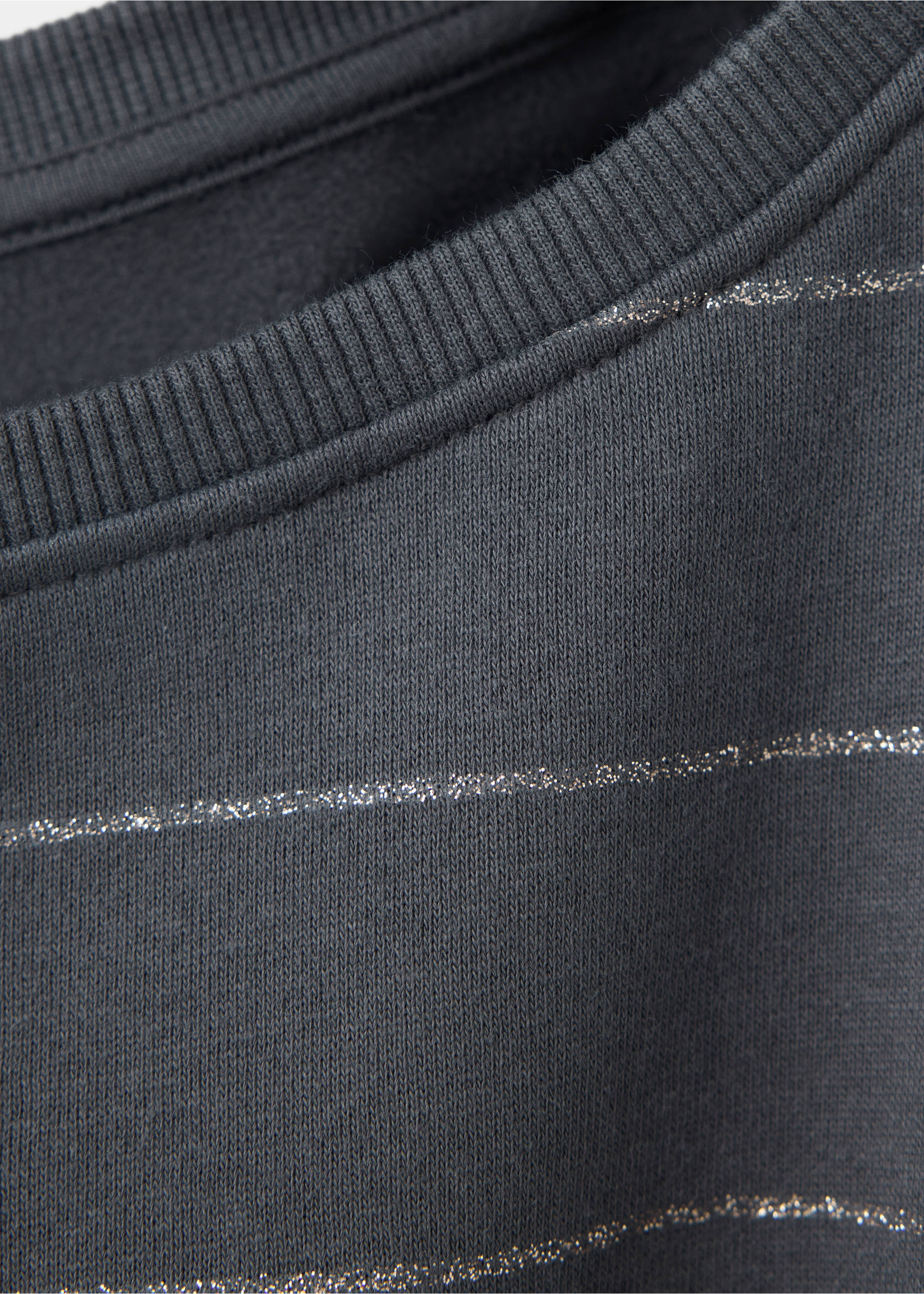 Lurex boat-neck jumper - Details of the article 8, Charcoal. Ref: 37066357-00.