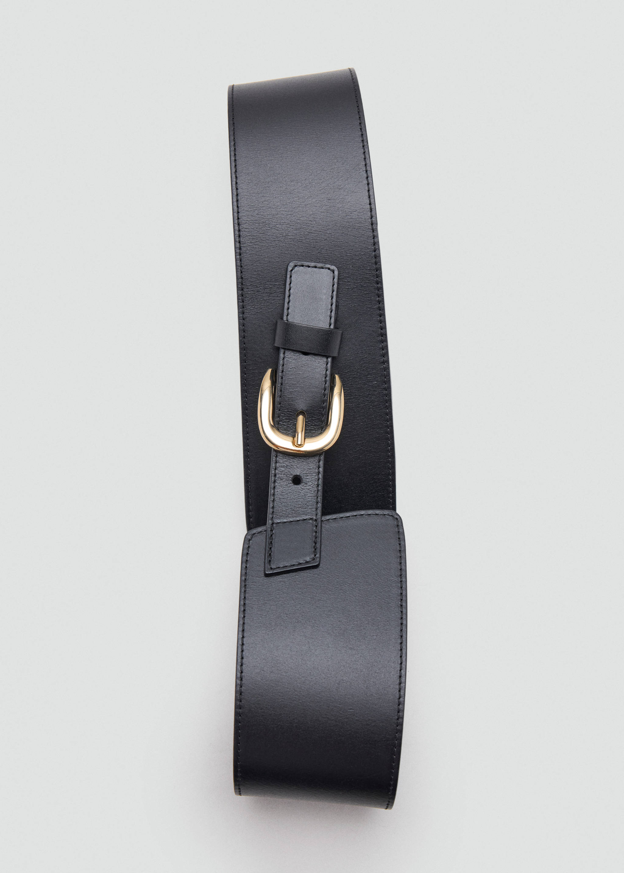 Ceinture large en cuir avec boucle en métal - Détail de l'article 2