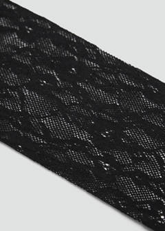 Floral lace stockings — Black 2