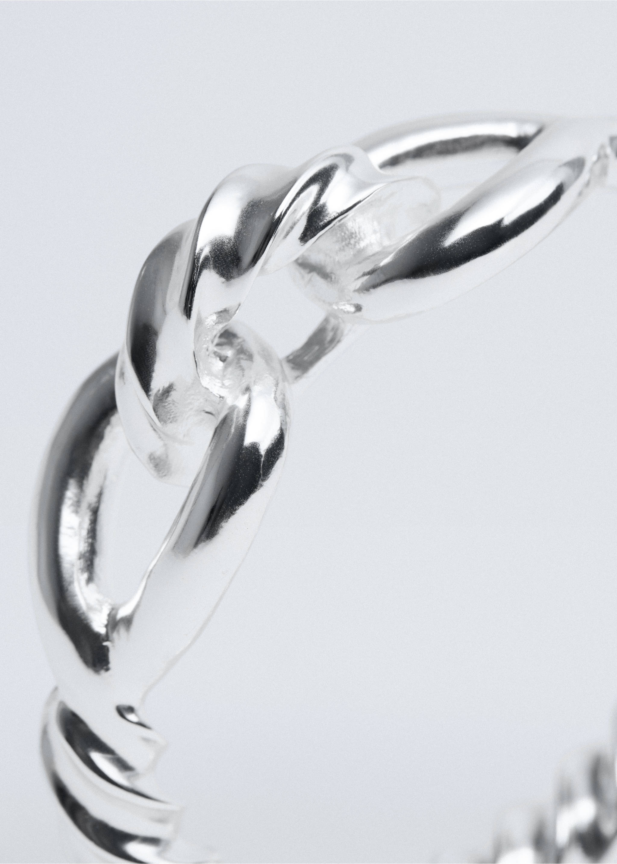 Rigid knot bangle - Details of the article 1, Silver. Ref: 37066361-00.