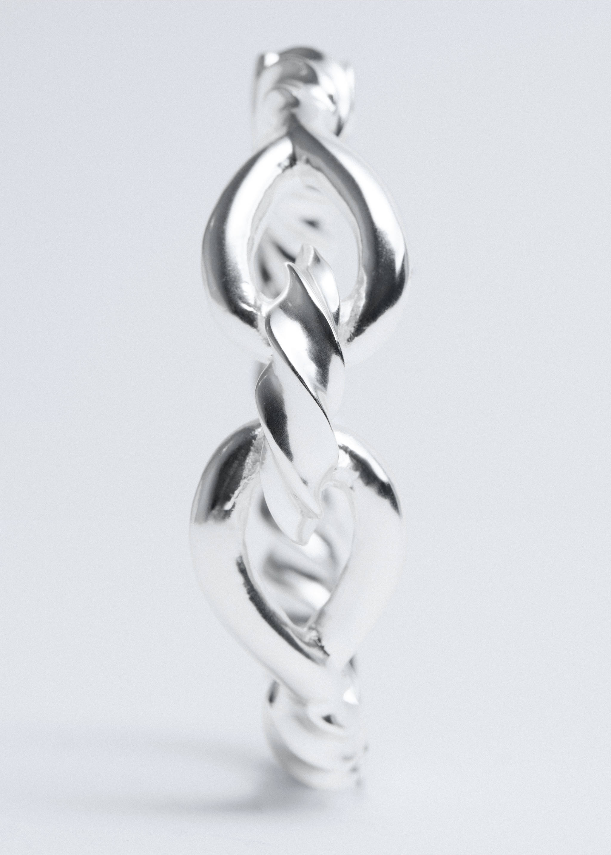 Rigid knot bangle - Details of the article 3, Silver. Ref: 37066361-00.