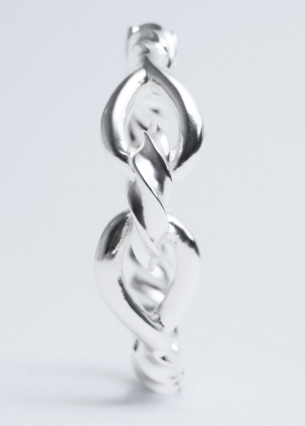 Rigid knot bangle — Silver