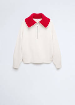 Wool sweater with contrast collar — Off White 6