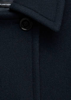 Manteco wool double-breasted coat — Dark Navy 7