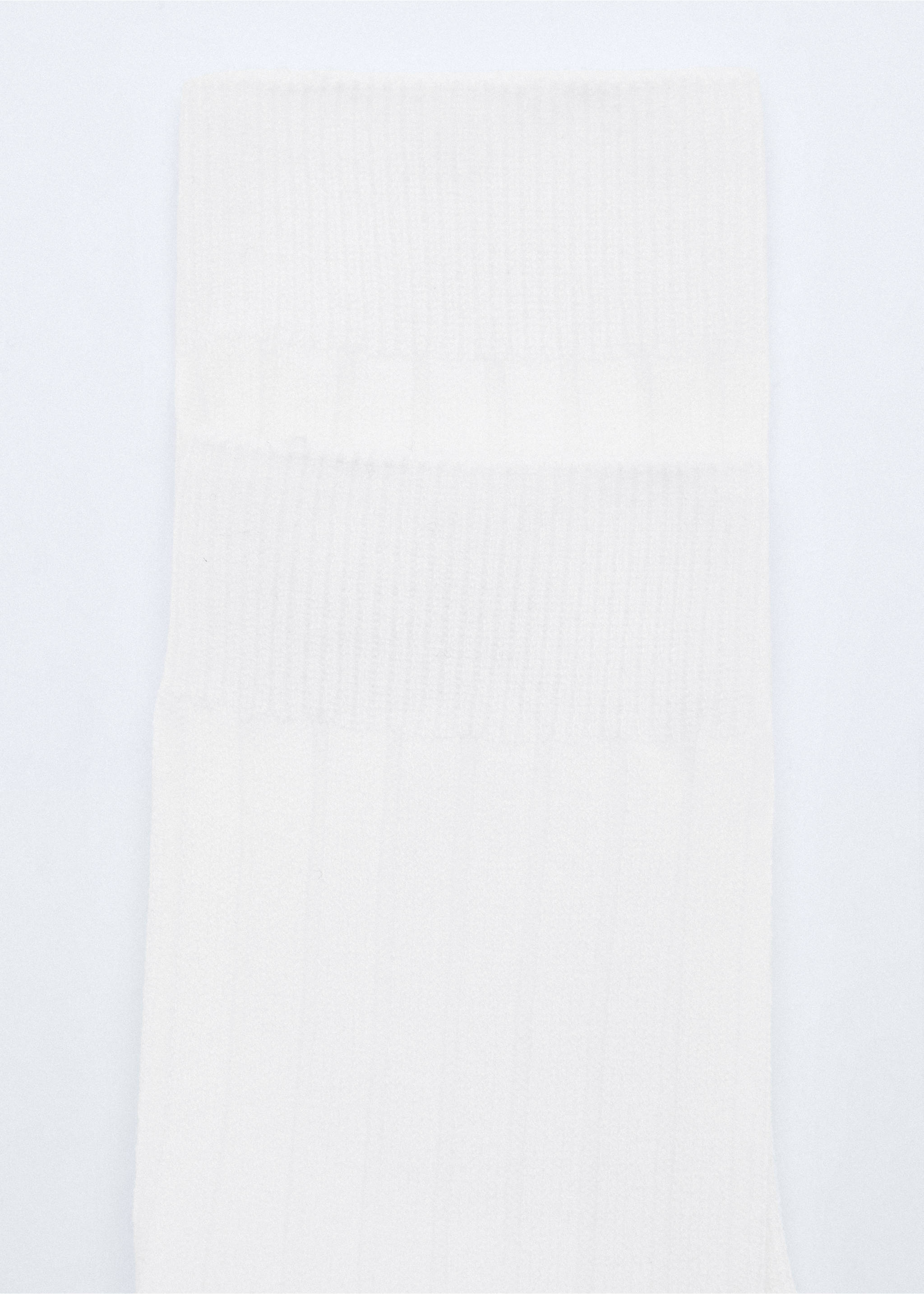 Ribbed wool blend socks - Medium plane, Ecru. Ref: 37066368-00.