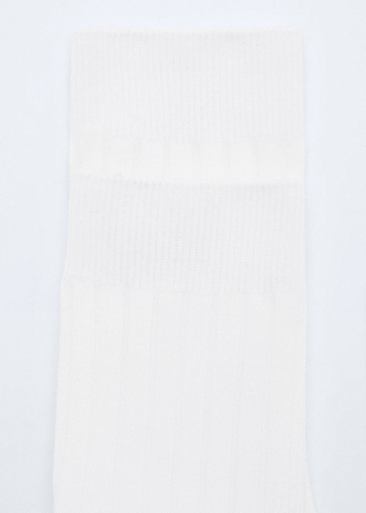 Ribbed wool blend socks — Ecru
