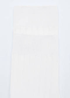 Ribbed wool blend socks — Ecru 4