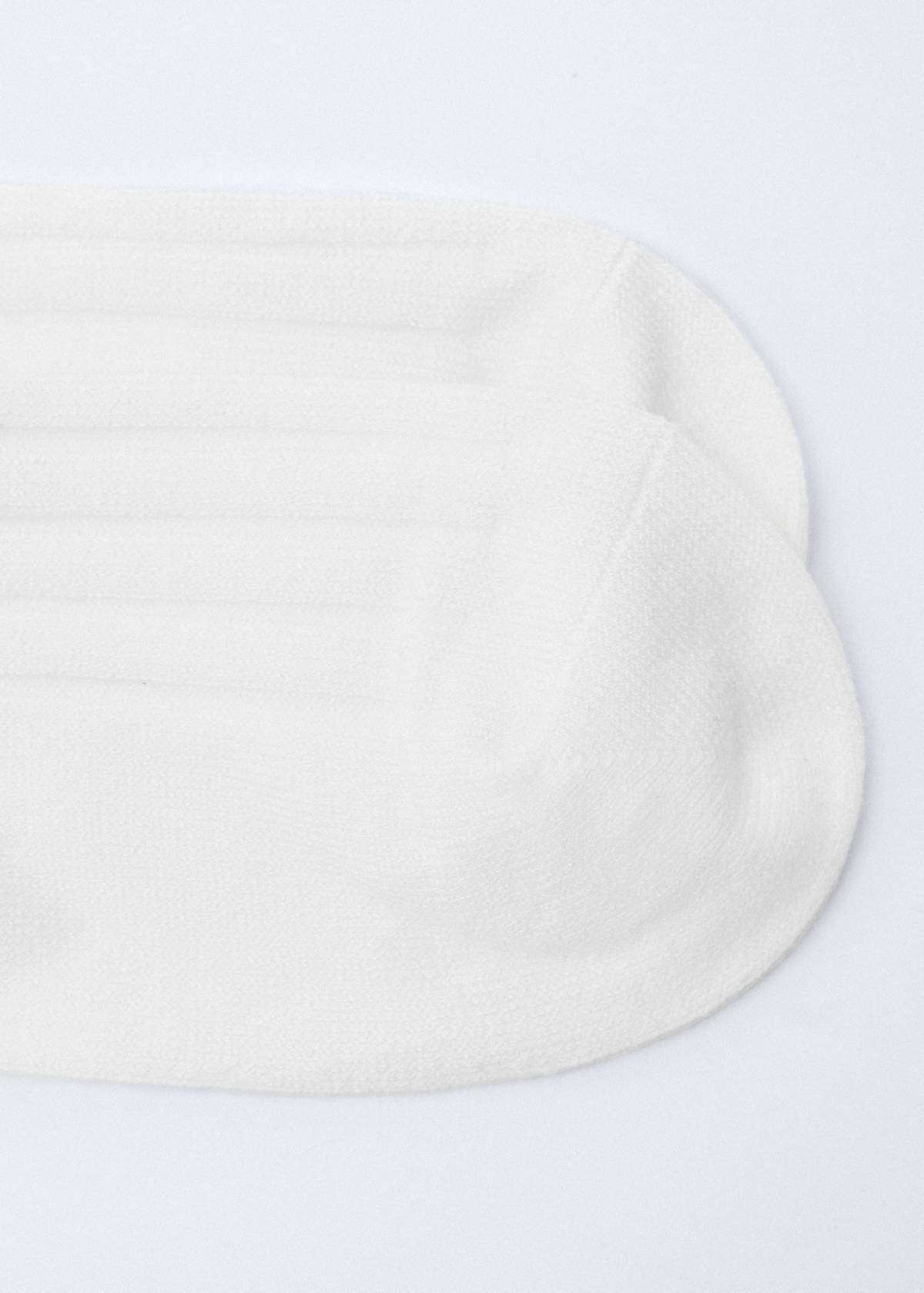 Ribbed wool blend socks — Ecru