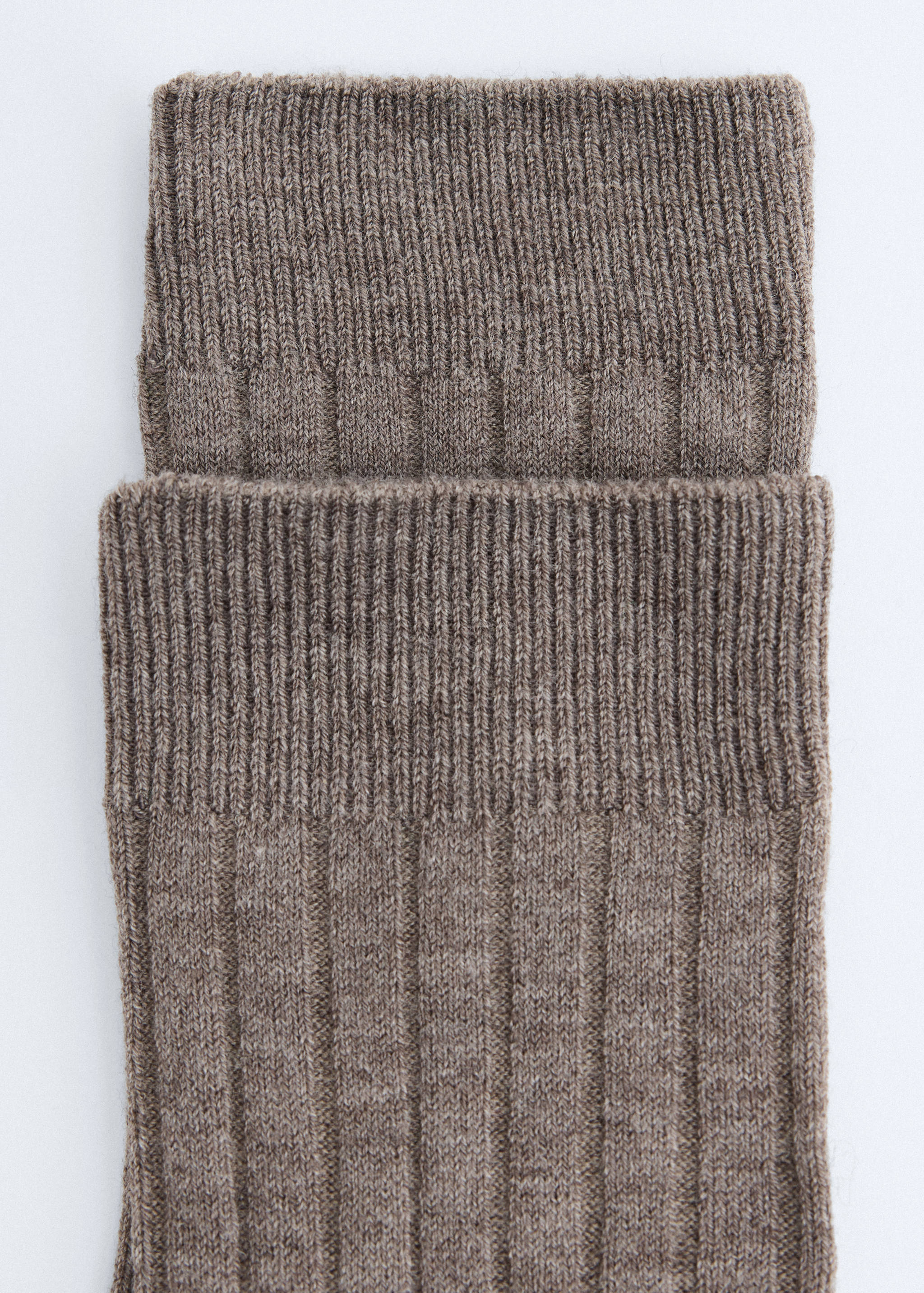 Ribbed wool blend socks - Medium plane