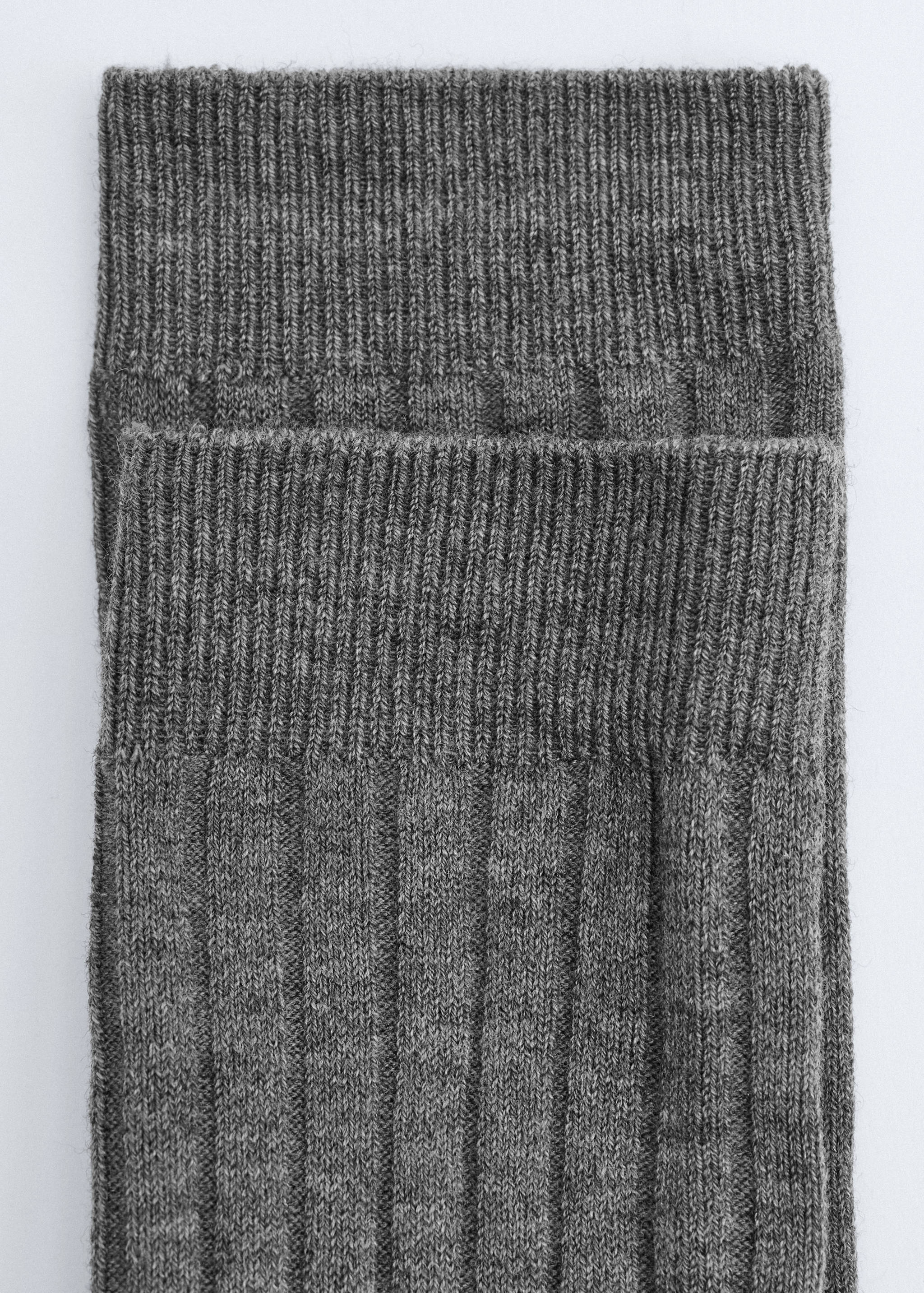 Ribbed wool blend socks - Medium plane
