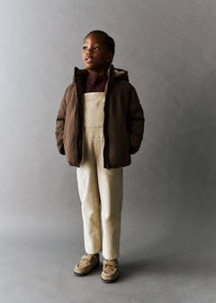 Padded sherpa-lined anorak — Brown 1