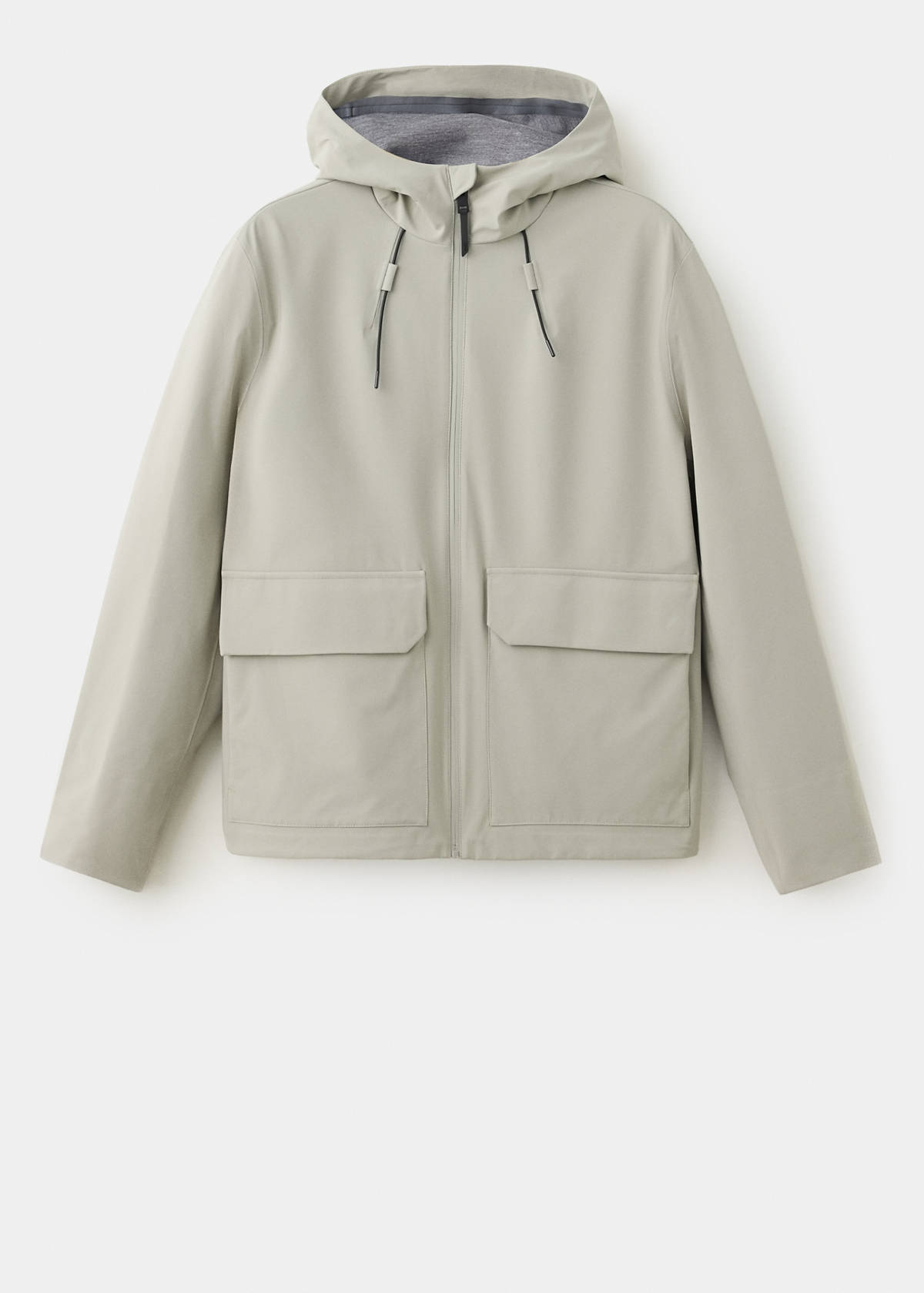 Water-repellent Thermolite® hooded jacket — Medium Brown