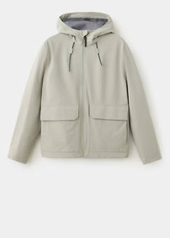 Water-repellent Thermolite® hooded jacket — Medium Brown 9
